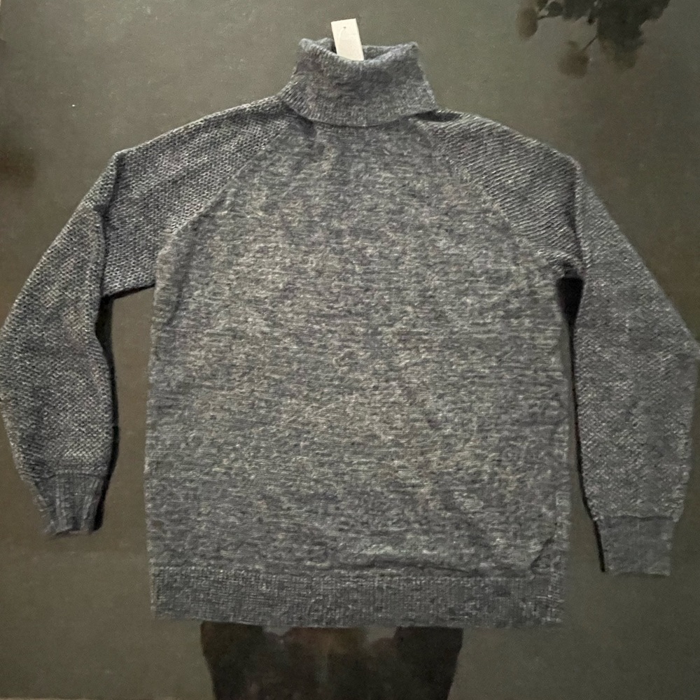 NWT LOFT MIXED STITCH TURTLENECK SWEATER, size M